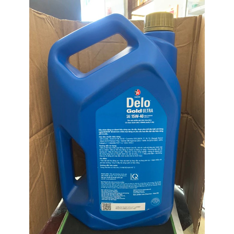 Dầu nhớt xe hơi, ô tô Caltex Delo Gold Ultra SAE 15w40 ( 5L ) - Ảnh 2